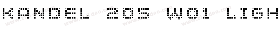 Kandel 205 W01 Light字体转换